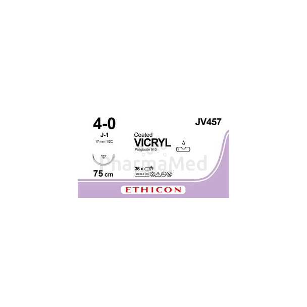 VICRYL 4/0 JV457 J-1 1/2C 17cm 70cm  (36fils)