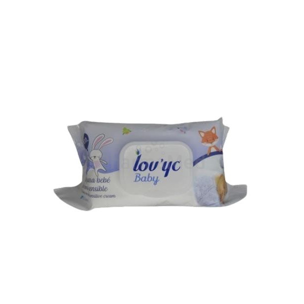 LOV'YC lingette bébé crème sensitive - 15.5x21cm - 120pc