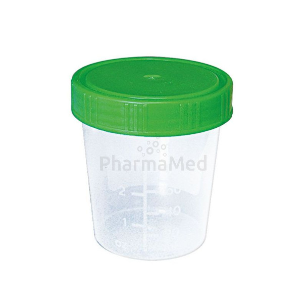 Pot à urine 100/125ml + couvercle vert (4x25)