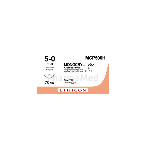 MONOCRYL MCP500H UPS5-0 PS-3 70cm - 36fils