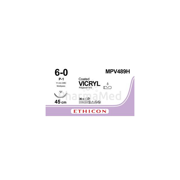 VICRYL 6/0 MPV489H P-1 45cm......... (36fils)