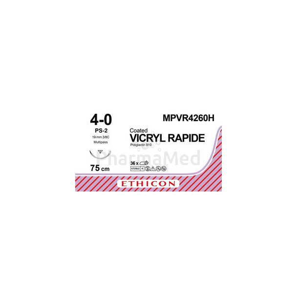 VICRYL RAPID 4/0 MPVR4260H  PS-2 75cm  (36pc)
