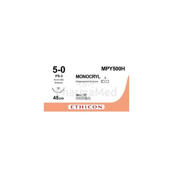 MONOCRYL MULTI 5/0 MPY500H 3-8 42cm /36fils