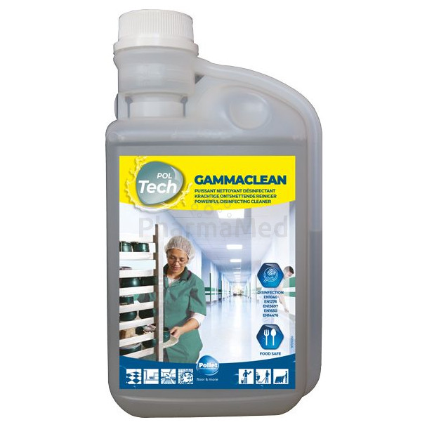 GAMMACLEAN Nettoyant Désinfectant sols et surfaces - GAMMACLEAN Désinfectant Toutes surfaces  (1L)