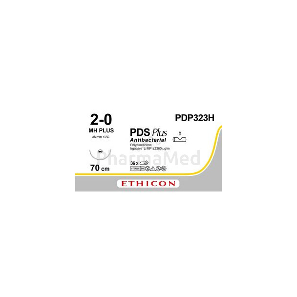 ETICON PDS+UPS 2/0 PDP323H 70cm antibac./36pc
