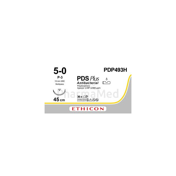 ETICON PDS+ II 5/0 PDP493H P-3 antibac.(36pc)