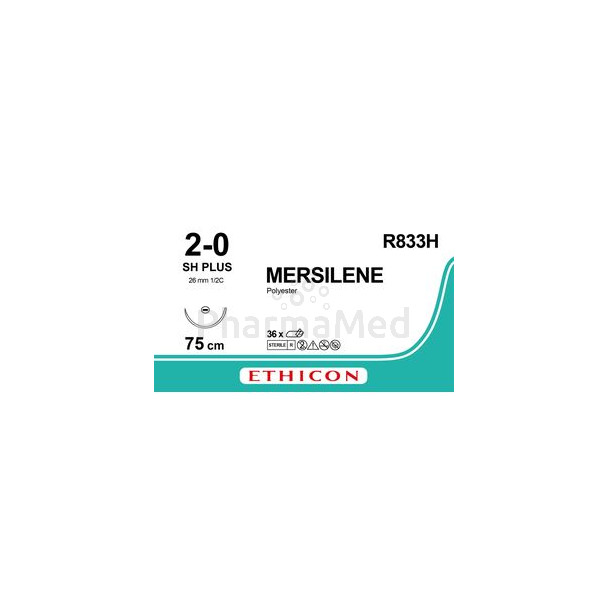 MERSILENE R833H green 1xSH PLUS 2/0 75cm 36 fils