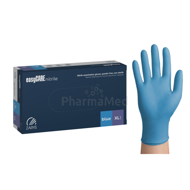 Gants nitrile Easycare bleu sans poudre - XLarge - 100pc