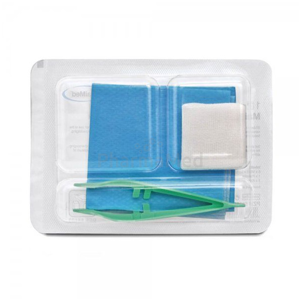 Set à pansement MAIMED - n°3 - 5 compresses +1 pince +1 champ - 100pc