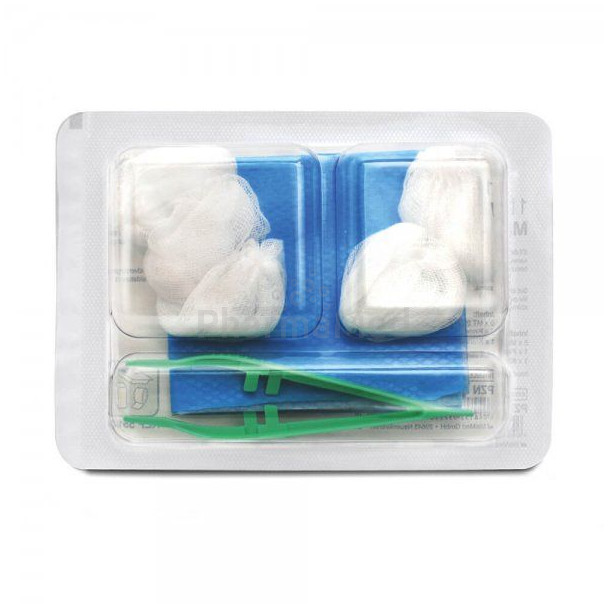 Set à pansement MAIMED - n°4 - 5 tampons +1 pince +1 champ - 100pc
