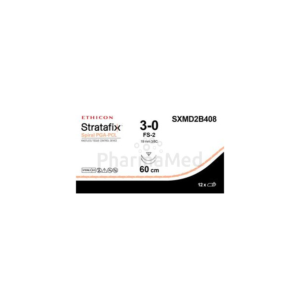STRATAFIX PGA-PCL 3-0 FS2 2x30cm 2x19mm(12pc)