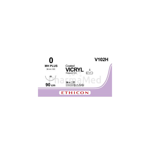 VICRYL 0 V102H MH 90cm...............(36fils)
