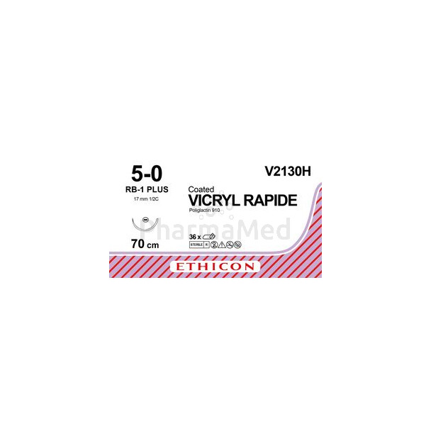 VICRYL RAPID 5/0 V2130H RB-1 70cm inco/36fils