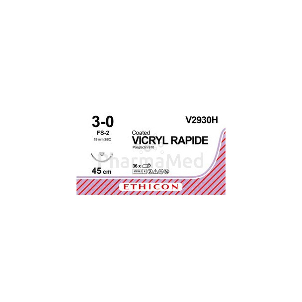 Vicryl rapid 3/0 FS-2 19mm und 45cm - 36 fils
