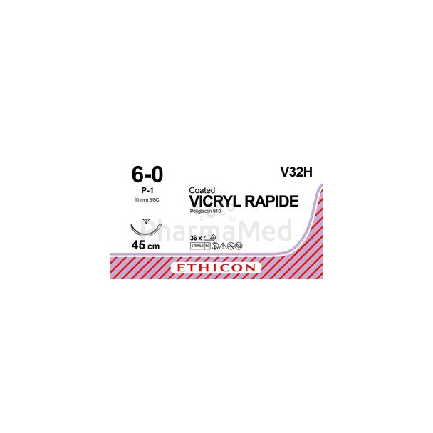 VICRYL rapide V32H USP 6/0 violet P-1 prime 45cm - 36fils