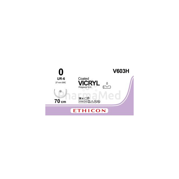 VICRYL 0 V603H UR-6 70cm.............(36fils)