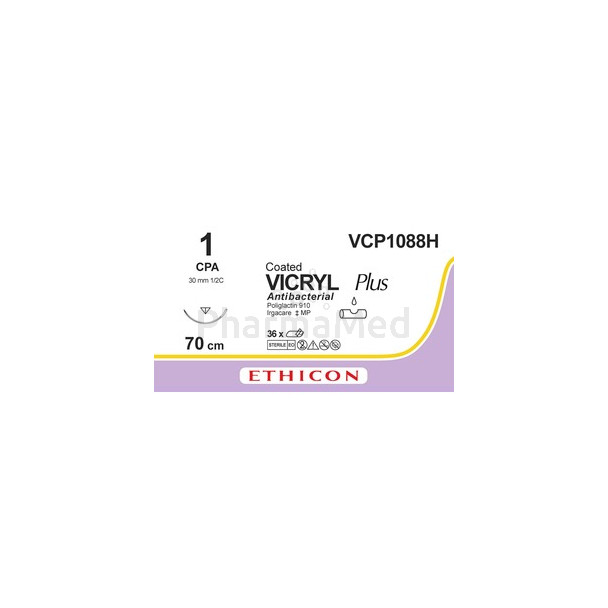 VICRYL + USP1  CPA 30mm 70cm - 36 fils