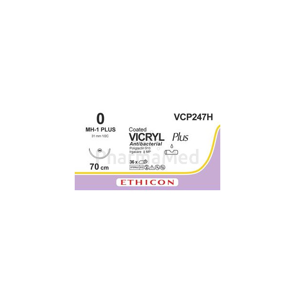 VICRYL PLUS 0 VCP318H SH 90cm M3.5 (36fils)