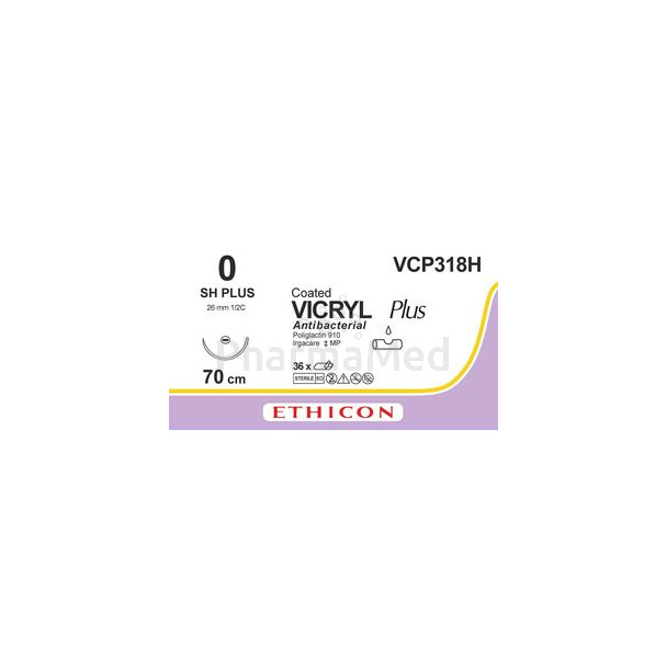 VICRYL PLUS 0 VCP318H SH 90cm M3.5 (36fils)