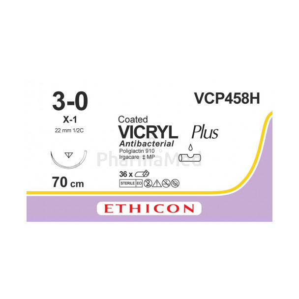 VICRYL PLUS 2-0 VCP220H M3 70cm......(36fils) - VICRYL PLUS 2-0 VCP220H M3 70cm......(36fils)