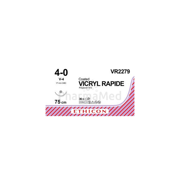 VICRYL RAPID 4/0 incolore - 75cm M1.5 - Tapercut V-4 - 36 f