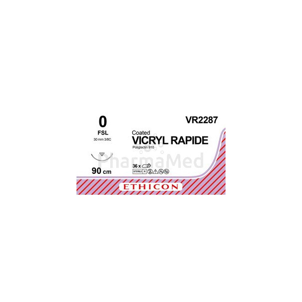 VICRYL RAPID 0 VR2287 FSL 30mm 90cm ../36fils