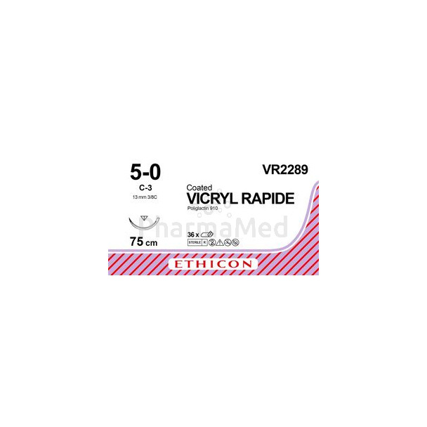 VICRYL RAPID 5/0 VR2289 13mm 75cm C-3 /36fils