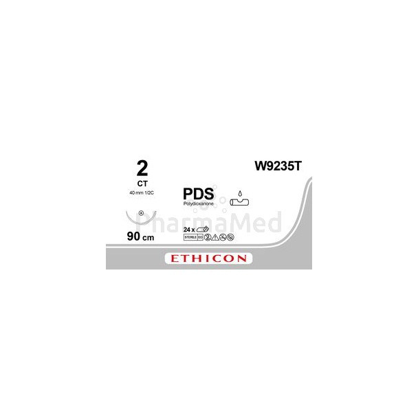 ETICON PDS II 2 W9235T 1/2 circle 40mm  /24pc