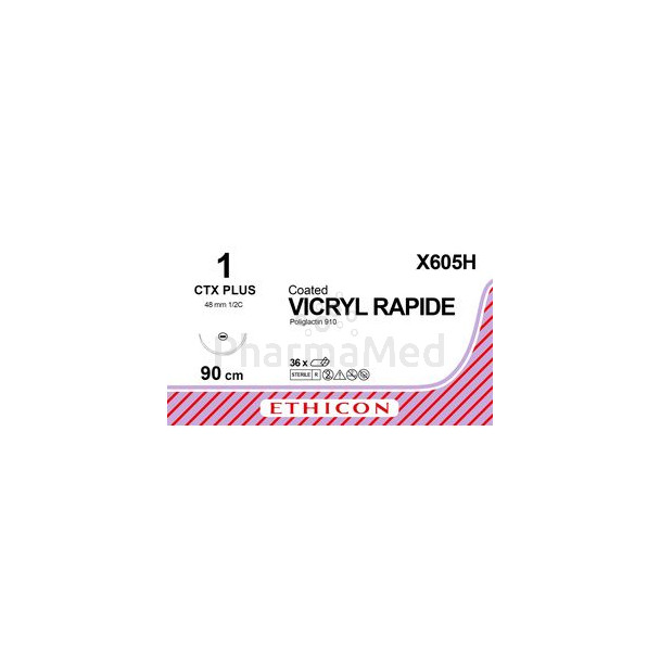 VICRYL RAPIDE 1 X605H CTX 90cm.......(36fils)