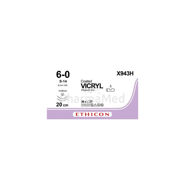 VICRYL 6-0 X943H S-14 20cm...........(36fils)
