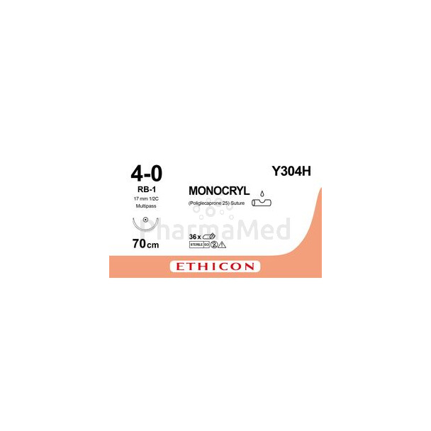 MONOCRYL 3/0 Y423H FS-2  3/8 19mm 70cm  (36f)