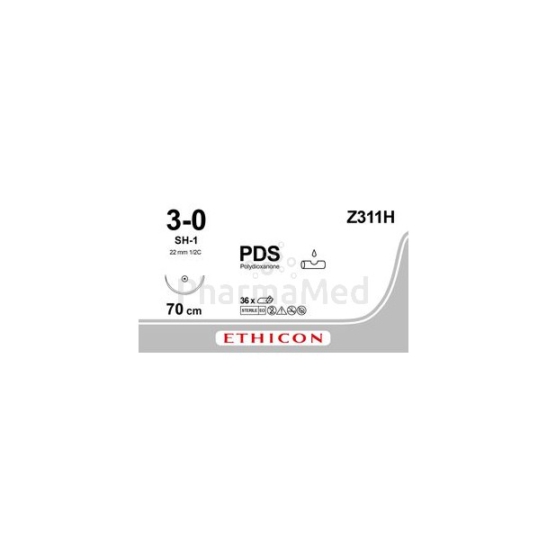 PDSII Z311H USP 3/0 SH-1 violet 70cm - 36 fils