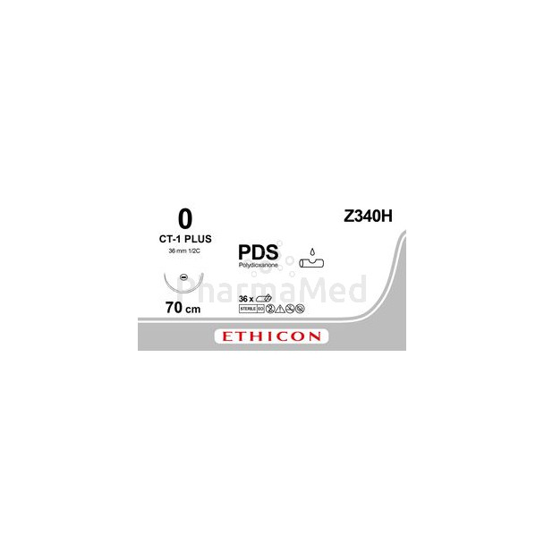 ETICON PDS II 0 Z340H CT-1 violet 70cm - 36 fils