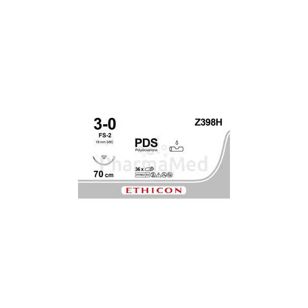 PDSII Z398H 3/0 FS-2 violet 70cm - 36 fils