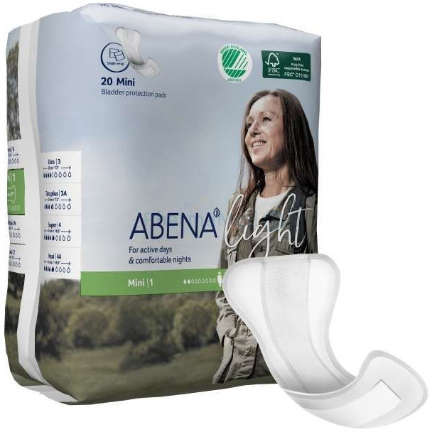 Couches anatomiques ABENA Light - Mini 1 - 20pc