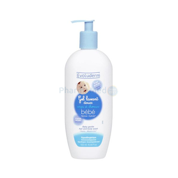 EVOLUDERM Lotion lavante cheveux + corps - 500ml