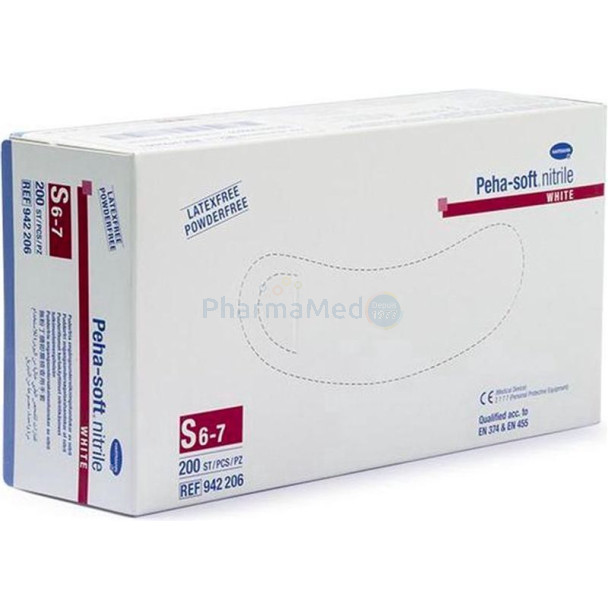 Gants PEHA SOFT nitrile blanc Medium - 200pc