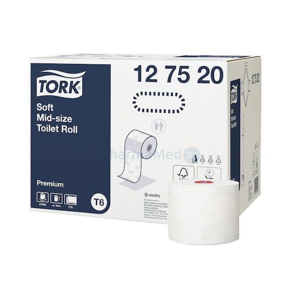 Papier toilette TORK COMPACT SOFT 2pli 90m - 27 rouleaux