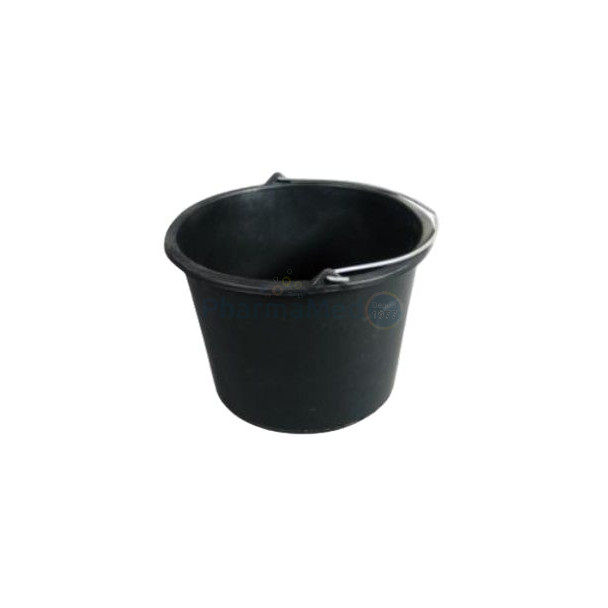 Seau gradué 12L plastique lourd noir - 1pc