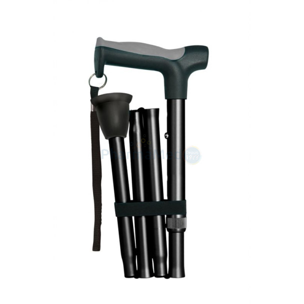 Canne pliable réglable 81-94 cm noire - 1pc