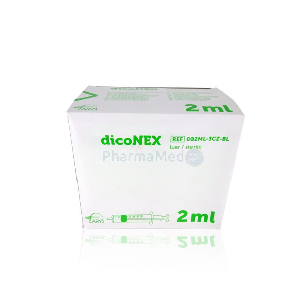 Seringues ZARYS dicoNEX sans latex - 2ml -100pc