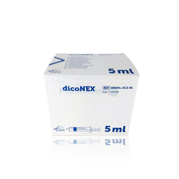 Seringues ZARYS dicoNEX sans latex - 5ml - 100pc