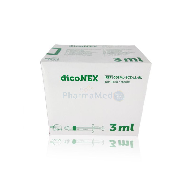 Seringues ZARYS dicoNEX luer lock - 3ml - 100pc