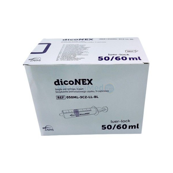 Seringues ZARYS dicoNEX luer lock - 50 ml - 25pc