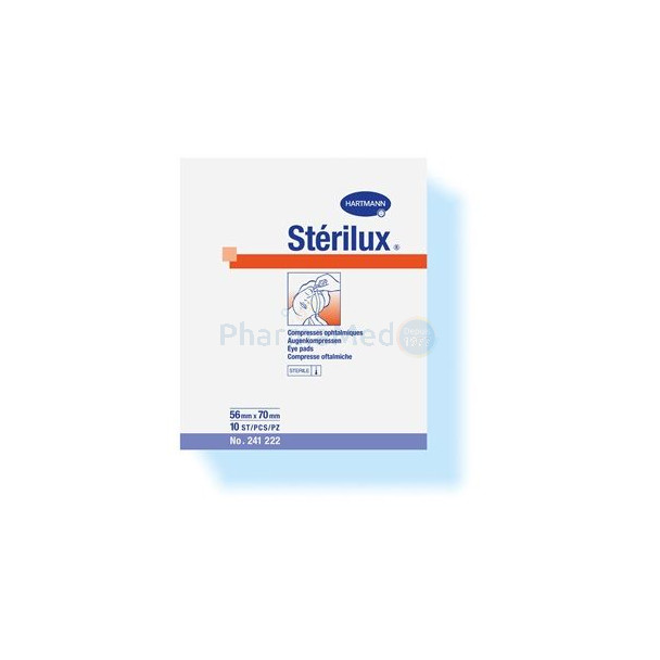 STERILUX compresse occulaire.  56x70 st. - 10pc