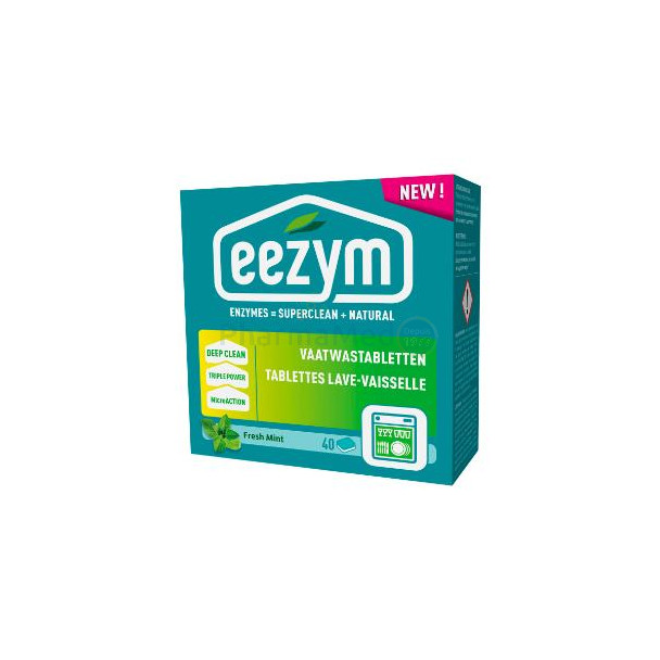 EEZYM tablettes lave-vaisselle + enzymes -  40pc