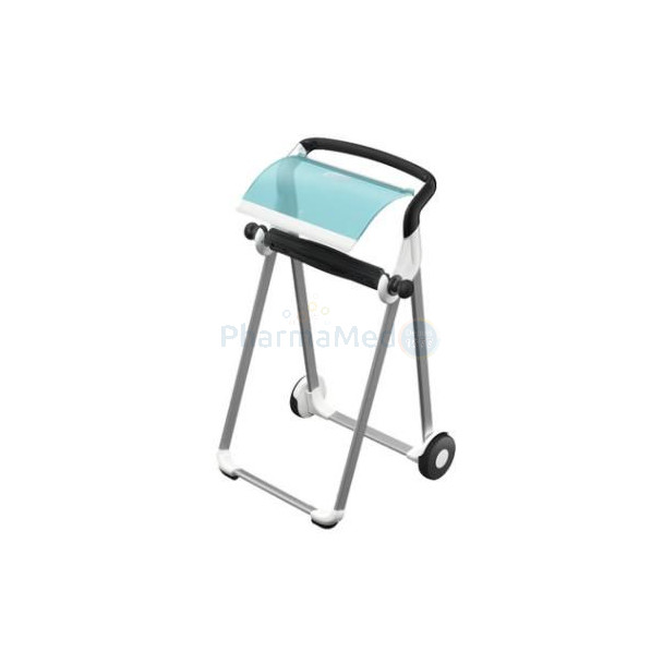 Distributeur bobines Tork sur pied blanc/turquoise