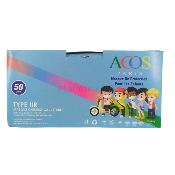 ACOS Masque enfants Type IIR Bleu - 50pc