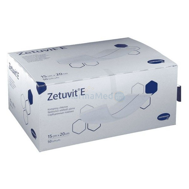 Compresses absorb. non-stériles ZETUVIT E - 15X20cm - 50pc