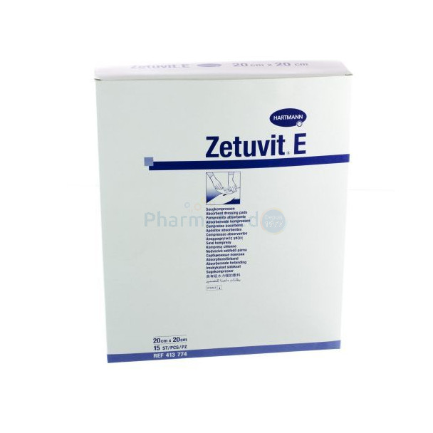 Compresses absorbantes Stériles ZETUVIT E - 20X20cm - 15pc